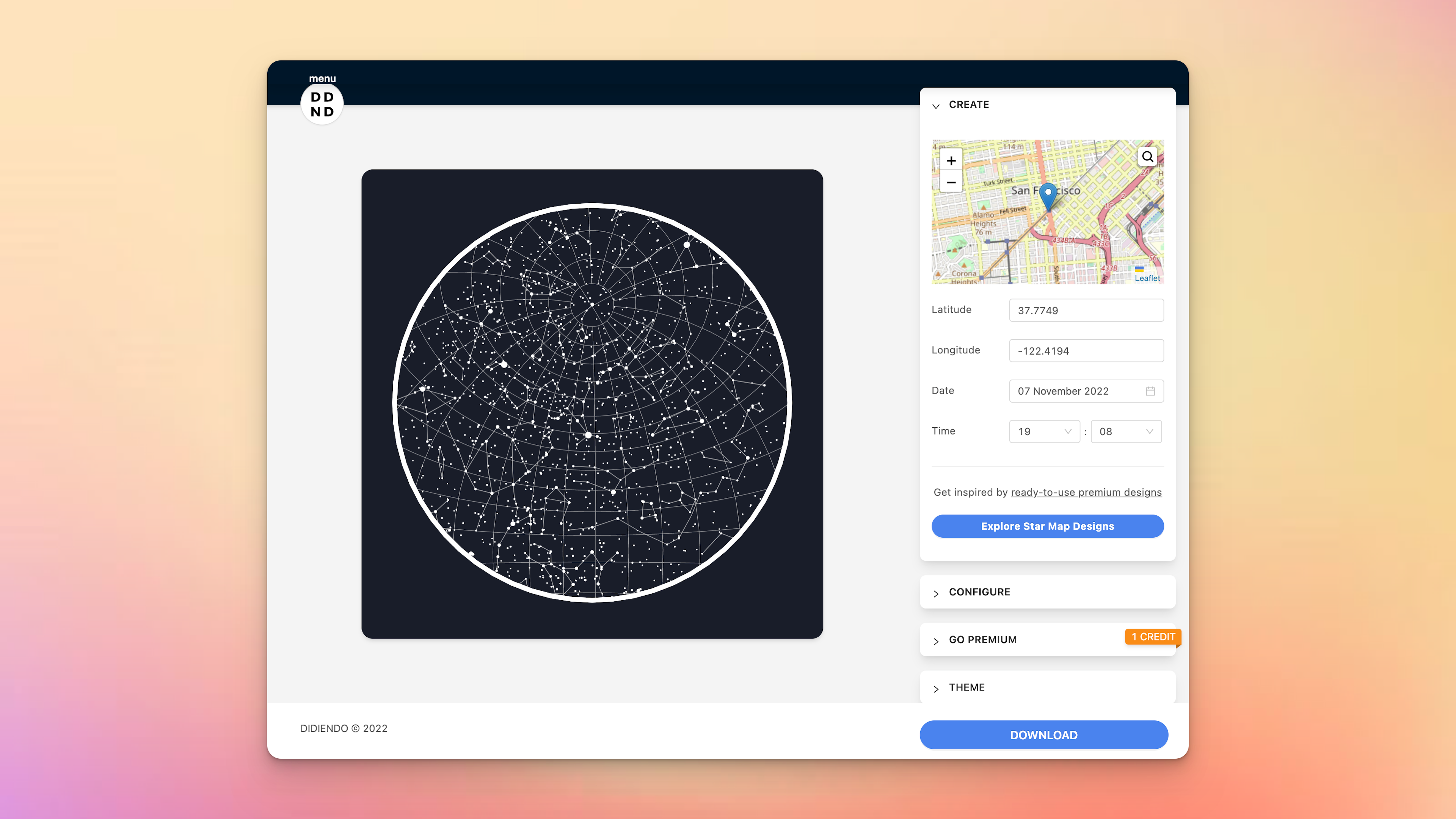 Free star map generator