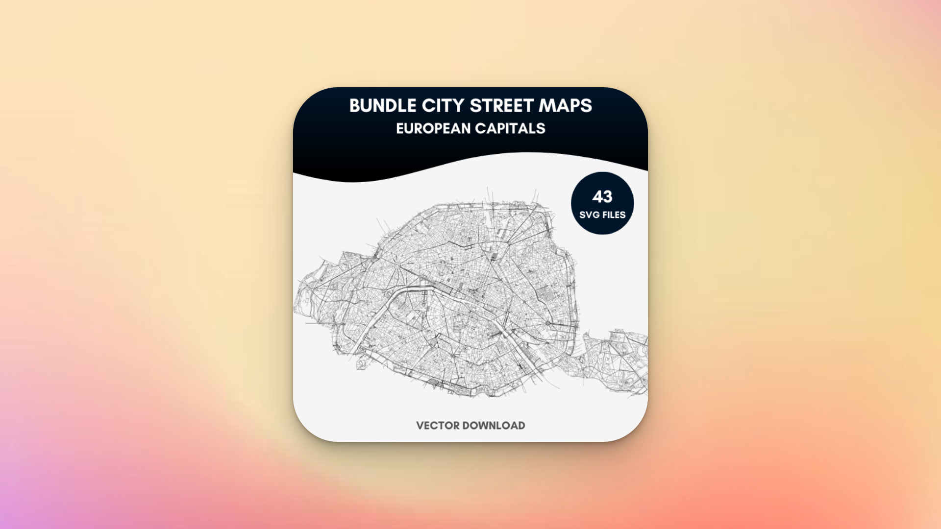 SVG Freebies - City Street Maps - 43 European Capitals